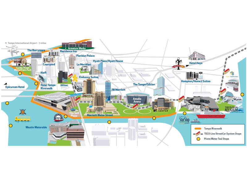 venue map Map of Tampa Convention Center Area with hotels