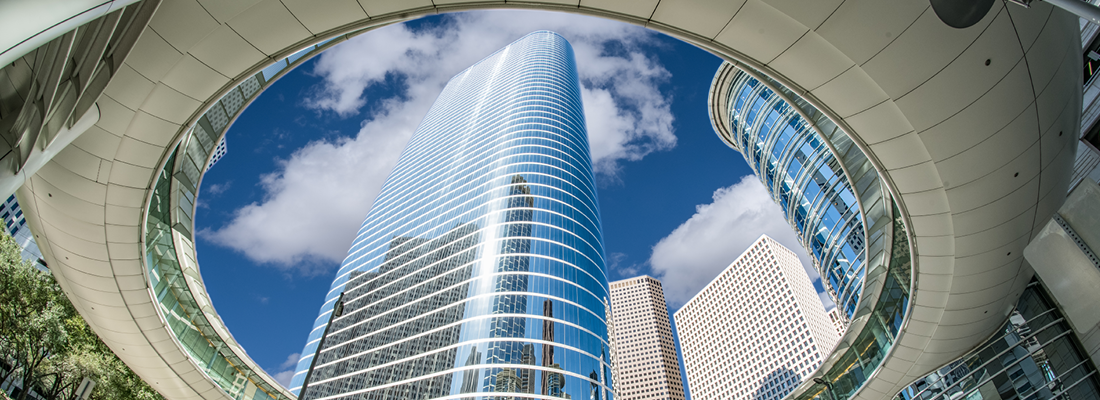 RA27 Event Banner 1100x400 View from under the skybridge at the Chevron complex in downtown Houston