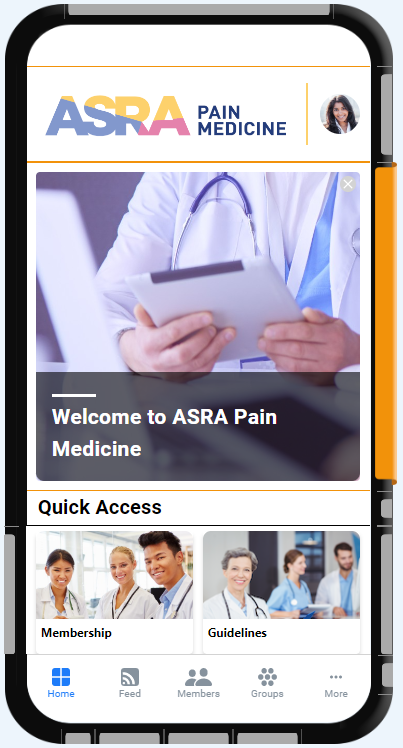 ASRA Pain Medicine App Home Page 