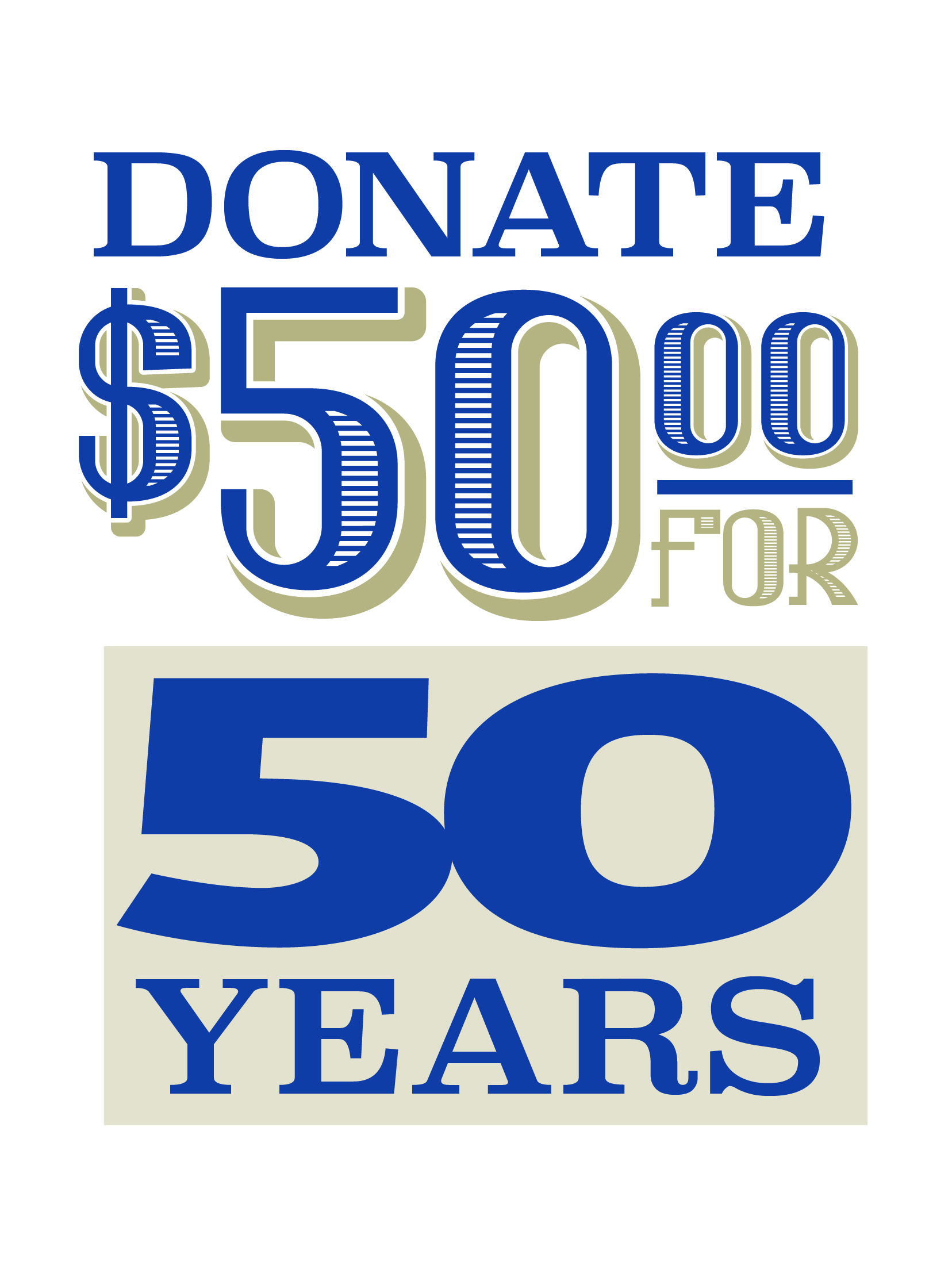 ASRA25 50 for 50 Logo $50 for 50 years logo